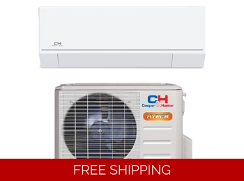 C&H 9K-Btu 27.4 SEER2 Mini Split H-Heat Pump AC (-22°F) Wifi, E-Star: 15.4 EER/12.5HSPF (R454B)